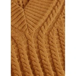 EQL Women's Brittany Cable Knit V-Neck Sweater - Spice 12 EQL Women's Brittany Cable Knit V-Neck Sweater - Spice -Equestrian Supplies Shop 694399 800 800