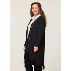 EQL Women's Bits & Fringe Cardigan - Black/Sterling -Equestrian Supplies Shop 694500 800 800