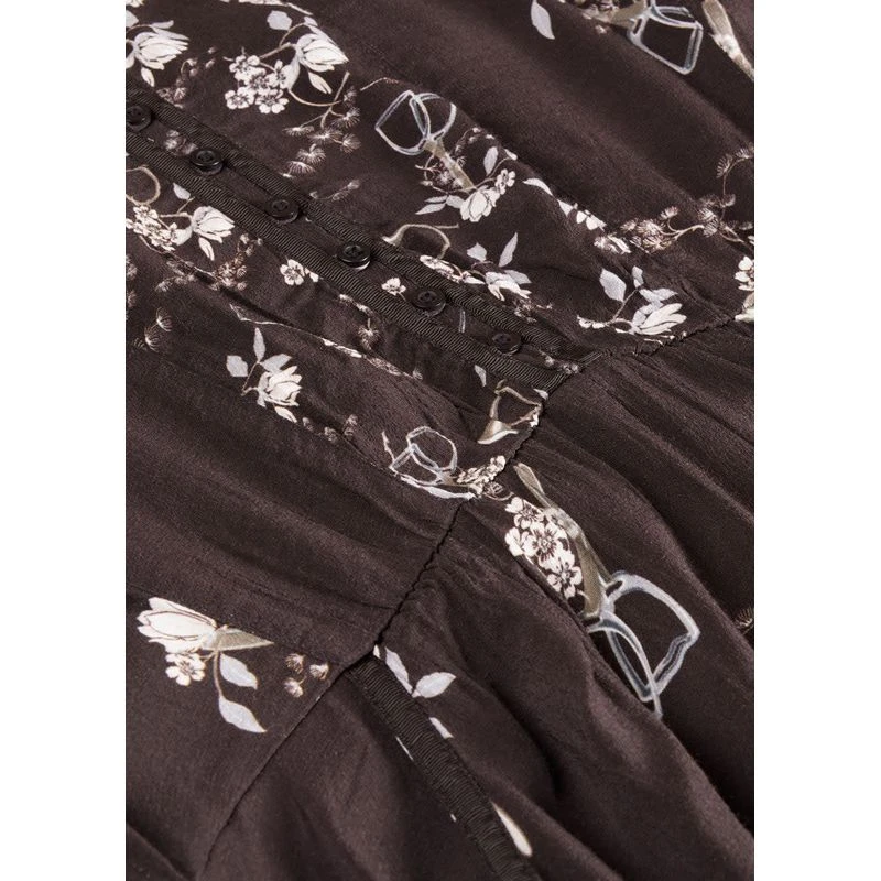 EQL Women's Gwenyth Ecovero Tunic Dress - Java Hunt Field Floral 7 EQL Women's Gwenyth Ecovero Tunic Dress - Java Hunt Field Floral - Image 5