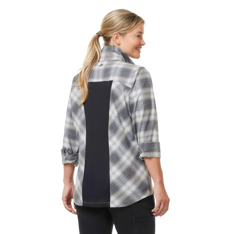 Kerrits Women's Not Just A Barn Shirt - Peppercorn Plaid 6 Kerrits Women's Not Just A Barn Shirt - Peppercorn Plaid - Image 4