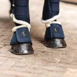 Horze Terrazzo Bell Boots With Fleece - Dark Navy 7 Horze Terrazzo Bell Boots With Fleece - Dark Navy -Equestrian Supplies Shop 695663 800 800