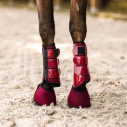 Horze Smoky Twilight Air Mesh Brushing Boots - Anemone Dark Pink -Equestrian Supplies Shop 697105 800 800