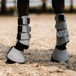 Horze Smoky Twilight Air Mesh Brushing Boots - Quiet Grey -Equestrian Supplies Shop 697165 800 800