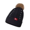 B Vertigo Women's Rosalie Knitted Pom Pom Hat - Anthracite