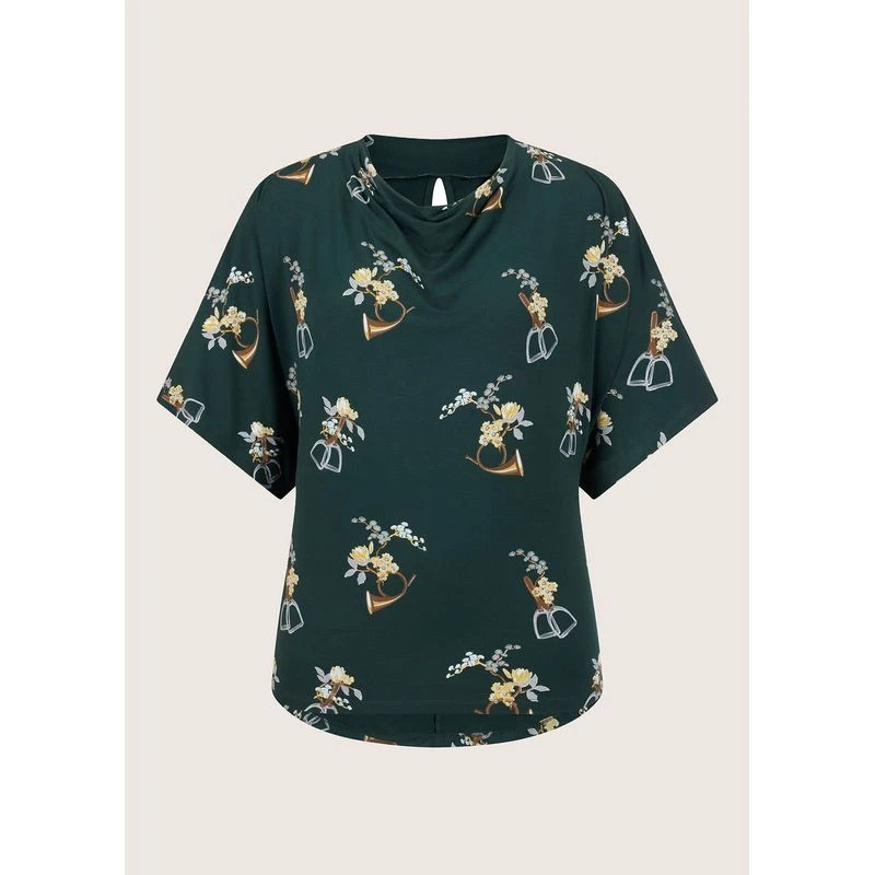 EQL Women's Lexi Cowl Neck Dolman Shirt - Ivy Hunt Field Floral 3 EQL Women's Lexi Cowl Neck Dolman Shirt - Ivy Hunt Field Floral