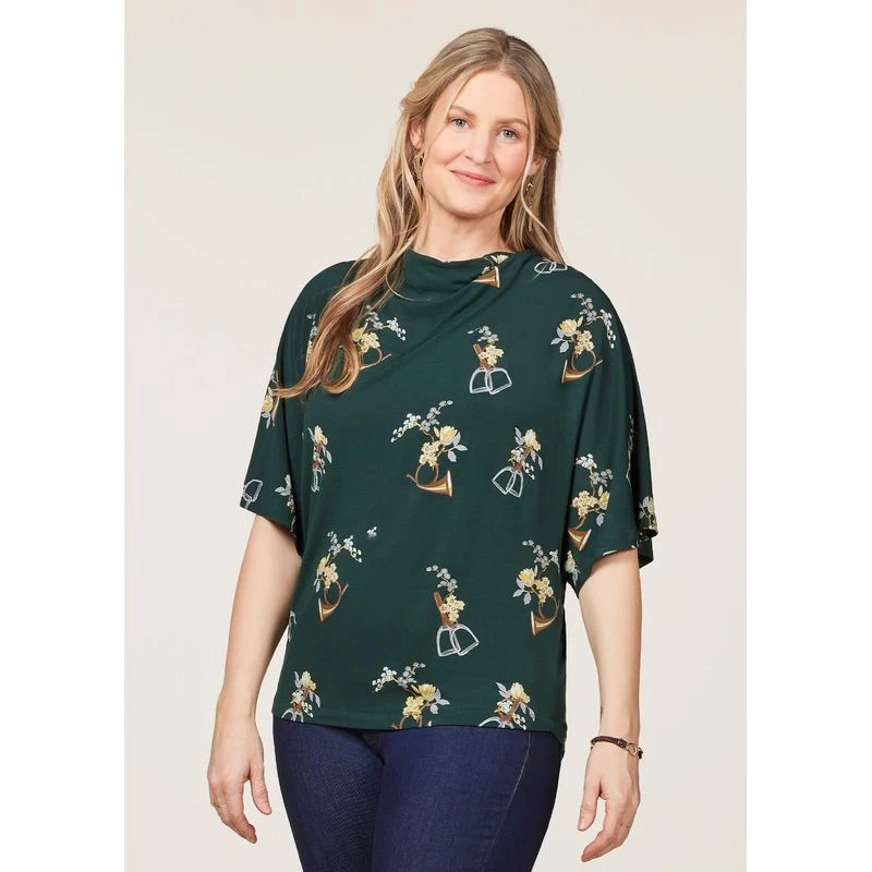 EQL Women's Lexi Cowl Neck Dolman Shirt - Ivy Hunt Field Floral 4 EQL Women's Lexi Cowl Neck Dolman Shirt - Ivy Hunt Field Floral - Image 2