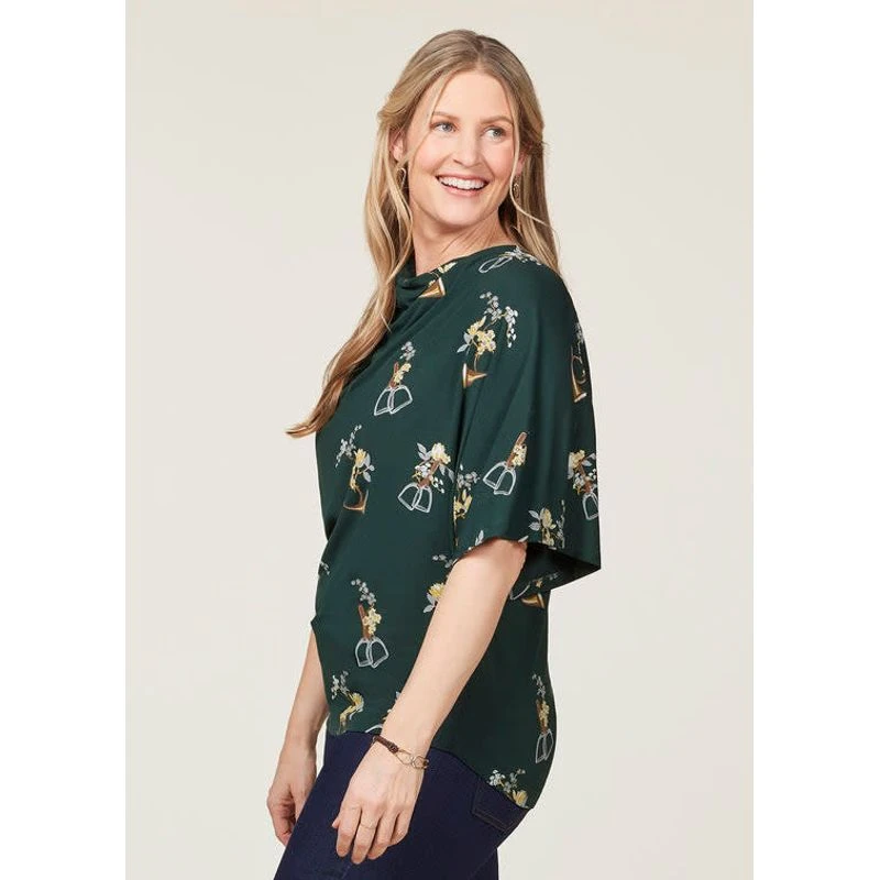 EQL Women's Lexi Cowl Neck Dolman Shirt - Ivy Hunt Field Floral 5 EQL Women's Lexi Cowl Neck Dolman Shirt - Ivy Hunt Field Floral - Image 3