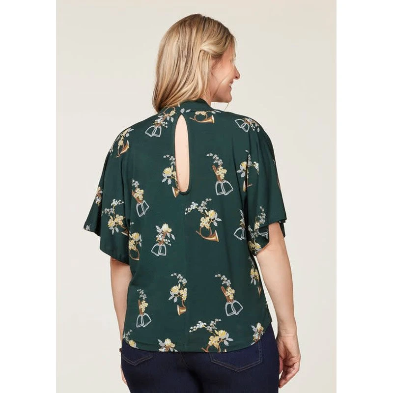 EQL Women's Lexi Cowl Neck Dolman Shirt - Ivy Hunt Field Floral 6 EQL Women's Lexi Cowl Neck Dolman Shirt - Ivy Hunt Field Floral - Image 4