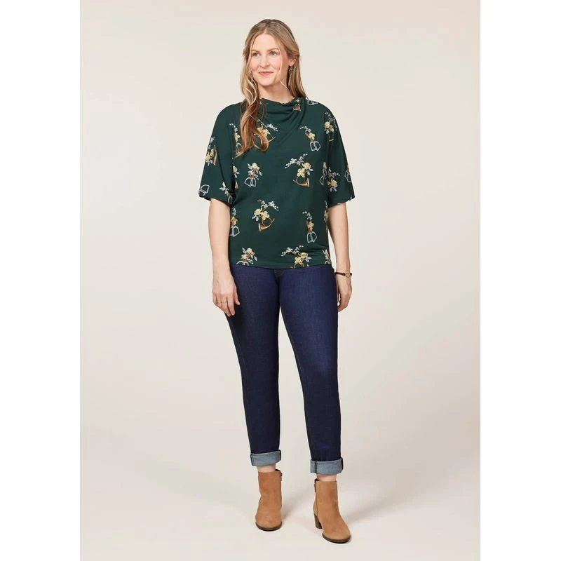 EQL Women's Lexi Cowl Neck Dolman Shirt - Ivy Hunt Field Floral 7 EQL Women's Lexi Cowl Neck Dolman Shirt - Ivy Hunt Field Floral - Image 5