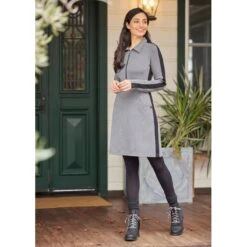 EQL Women's Ascent Ponte Tunic Dress - Charcoal Heather -Equestrian Supplies Shop 700475 800 800