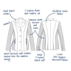 Tredstep Women's Solo Airlite Competition Coat - Navy -Equestrian Supplies Shop 703774 800 800