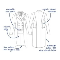 Tredstep Women's Dressage Tail Coat - Navy 9 Tredstep Women's Dressage Tail Coat - Navy -Equestrian Supplies Shop 706121 800 800