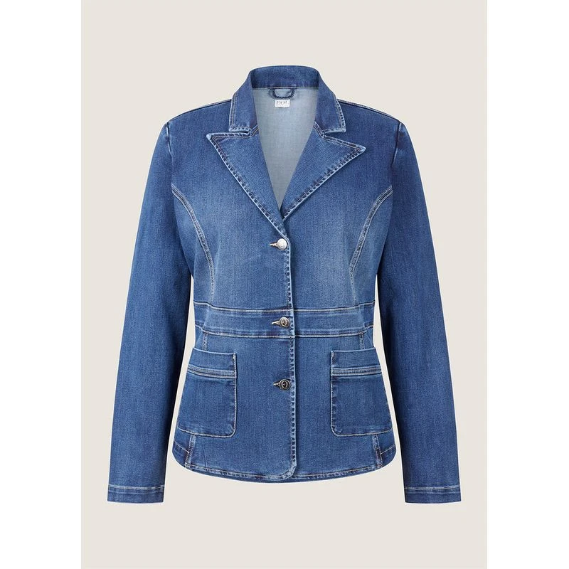 EQL Women's In Motion Denim Blazer - Midnight Wash 3 EQL Women's In Motion Denim Blazer - Midnight Wash