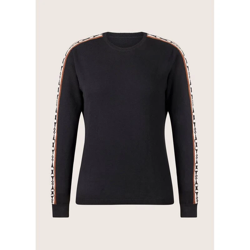 EQL Women's Snaffle Stripe Sweater - Black/Caramel 3 EQL Women's Snaffle Stripe Sweater - Black/Caramel