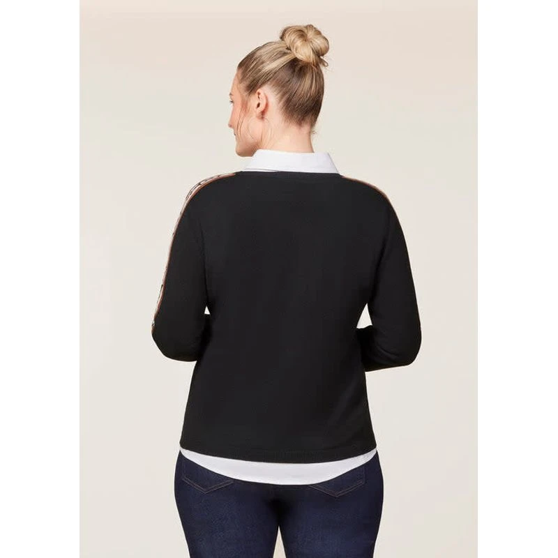 EQL Women's Snaffle Stripe Sweater - Black/Caramel 5 EQL Women's Snaffle Stripe Sweater - Black/Caramel - Image 3