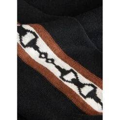 EQL Women's Snaffle Stripe Sweater - Black/Caramel 13 EQL Women's Snaffle Stripe Sweater - Black/Caramel -Equestrian Supplies Shop 711398 800 800
