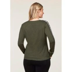 EQL Women's Snaffle Stripe Sweater - Hunter/Navy 9 EQL Women's Snaffle Stripe Sweater - Hunter/Navy -Equestrian Supplies Shop 711437 800 800