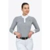 Cavalliera Women's Universe Long Sleeve Show Shirt - White/Black Microstripe -Equestrian Supplies Shop 712677 800 800