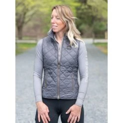 FITS Women's Ainsley Quilted Vest - Ash/Horseshoe