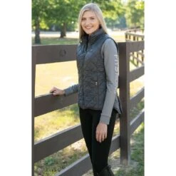 FITS Women's Ainsley Quilted Vest - Ash/Horseshoe -Equestrian Supplies Shop 716412 800 800